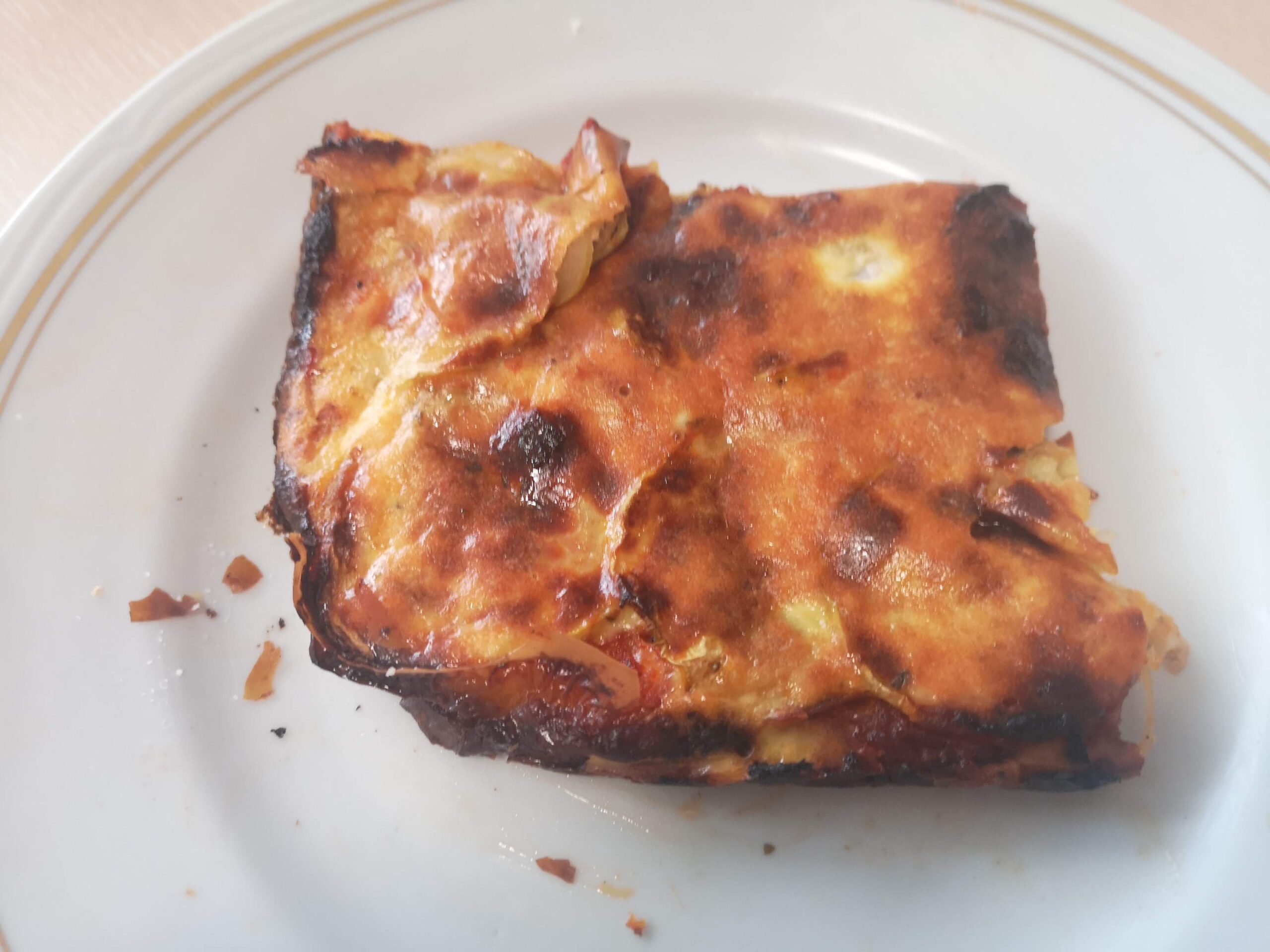 Мусака с листи за баница и тиквички